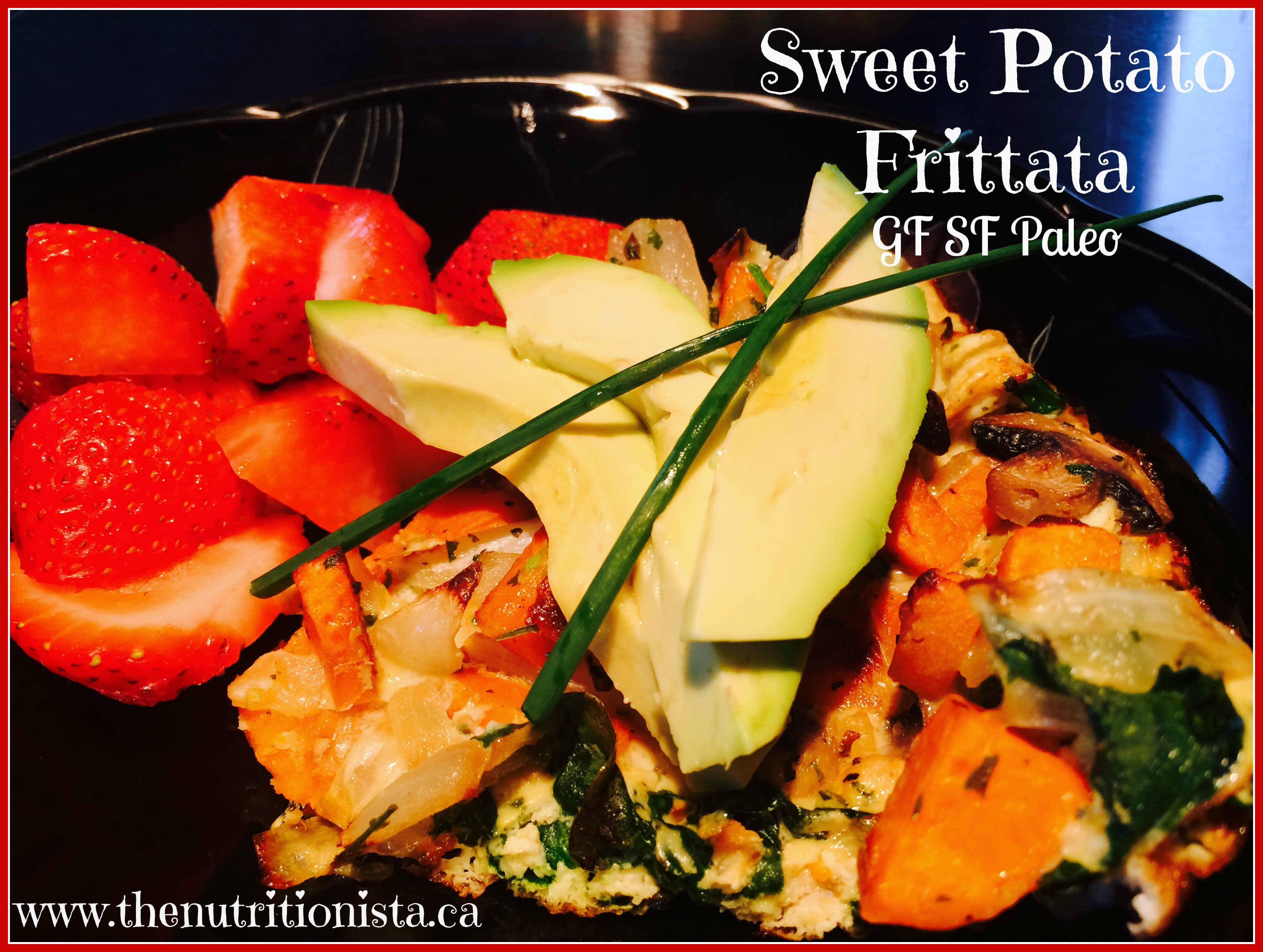I'm totally making this for breakfast tomorrow! Super quick, easy and healthy gluten-free paleo sweet potato frittata with avocado. Yum! Via @bcnutritionista