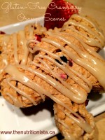 Gluten free cranberry orange scones. I MUST make these for my holiday brunch!