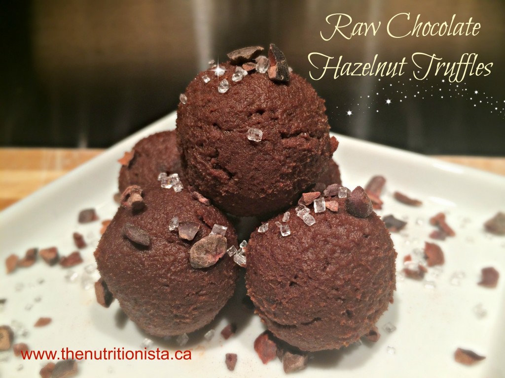 Raw Chocolate Hazelnut Truffles - www.thenutritionista.ca