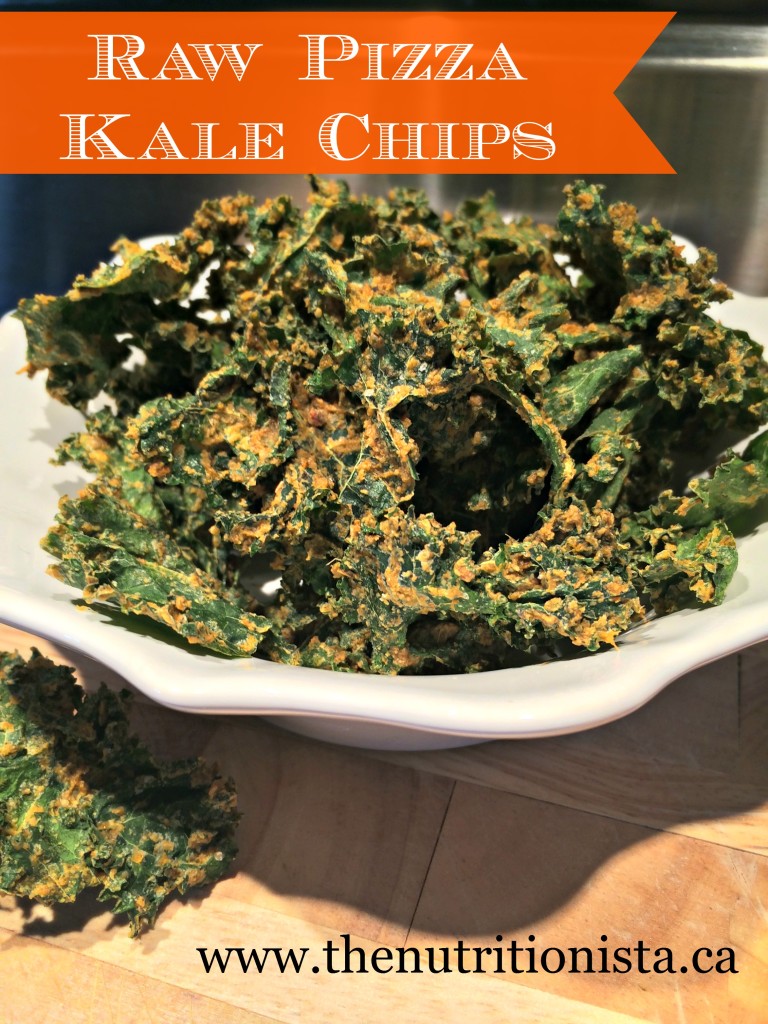 Nutritionista Raw Pizza Kale Chips | www.thenutritionista.ca