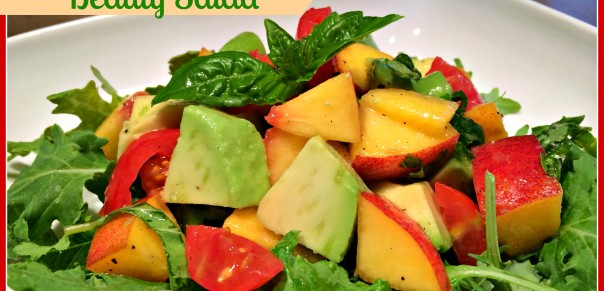 Nectarine and avocado salad that makes your skin glow from the inside out; no strobing required.