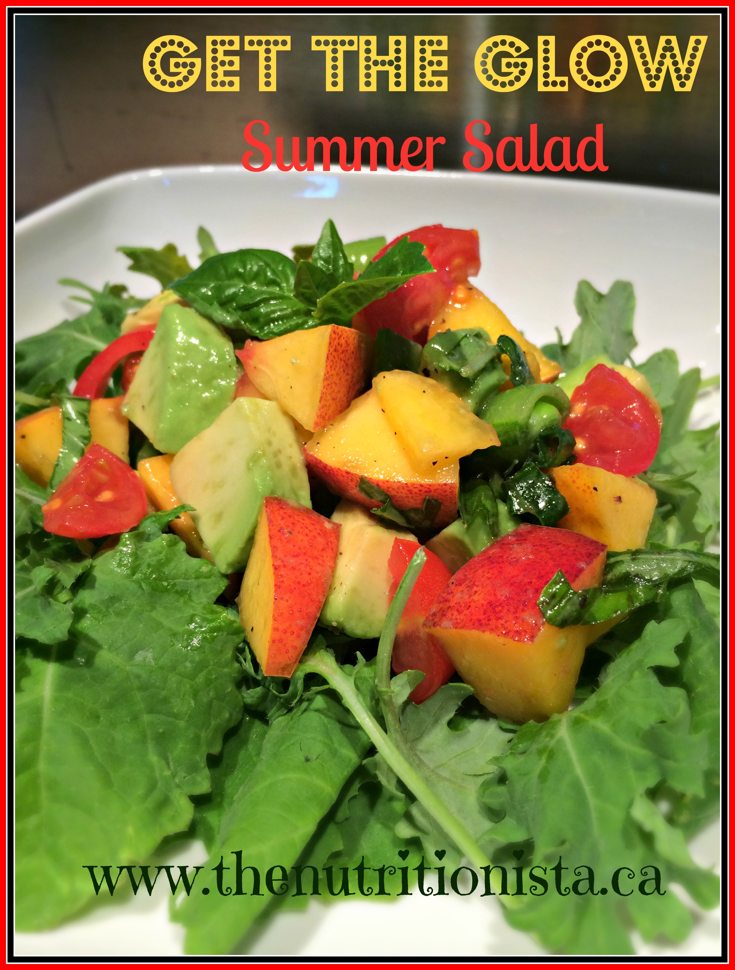 Nectarine and avocado salad that makes your skin glow from the inside out; no strobing required.