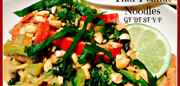 Healthy Thai Peanut Noodles: gluten-free, grain-free, vegan, paleo