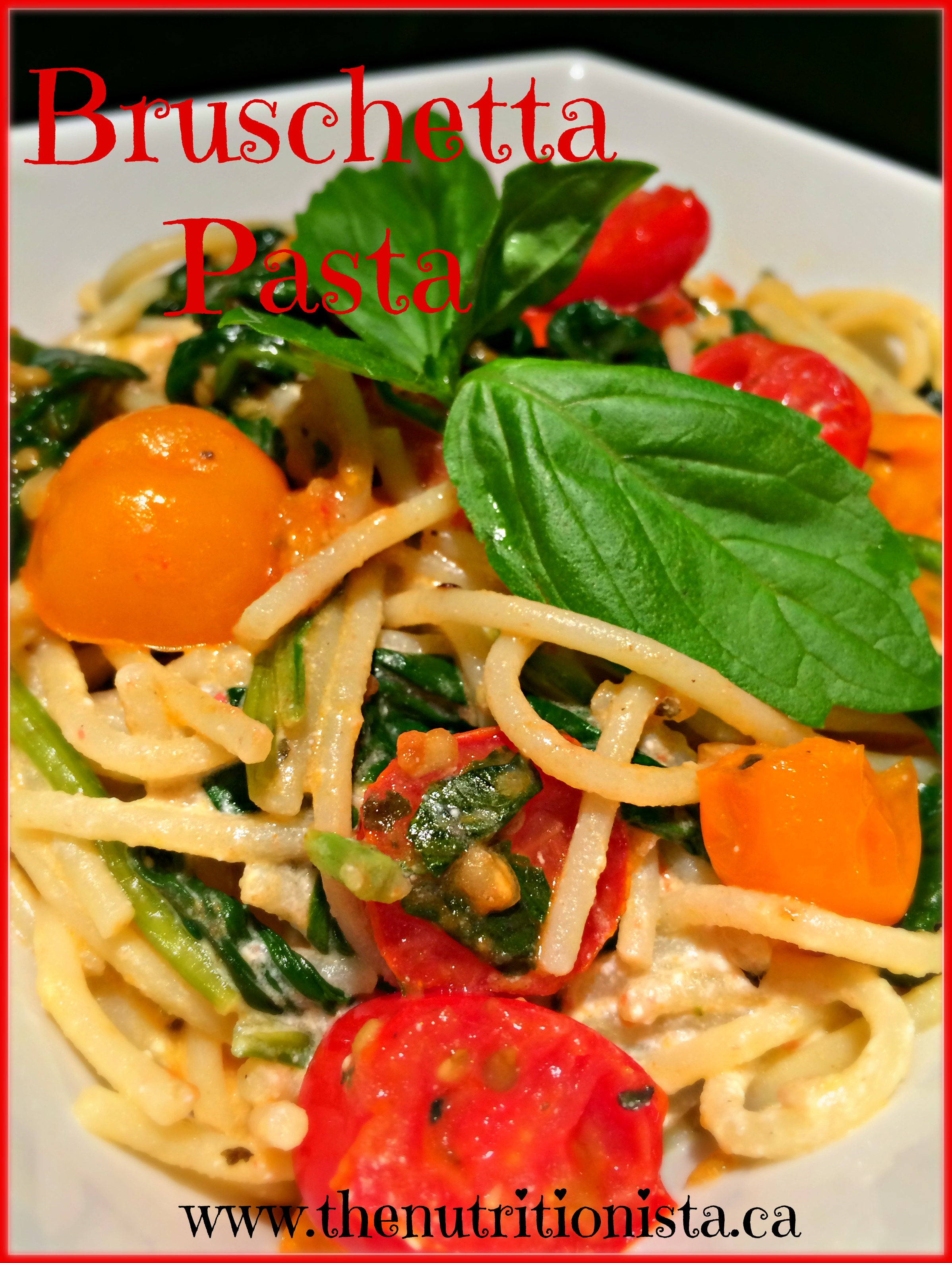 Ultimate gluten free bruschetta pasta - ready in 15 minutes! Via @bcnutritionista