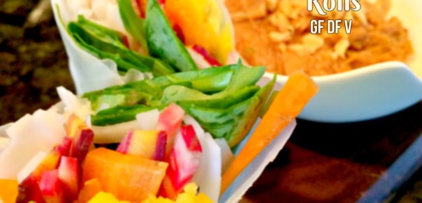 The most delicious sweet, spicy, and satisfying mango salad rolls you'll ever eat. Via @bcnutritionista Gluten free, dairy free, soy free, vegetarian, and vegan.
