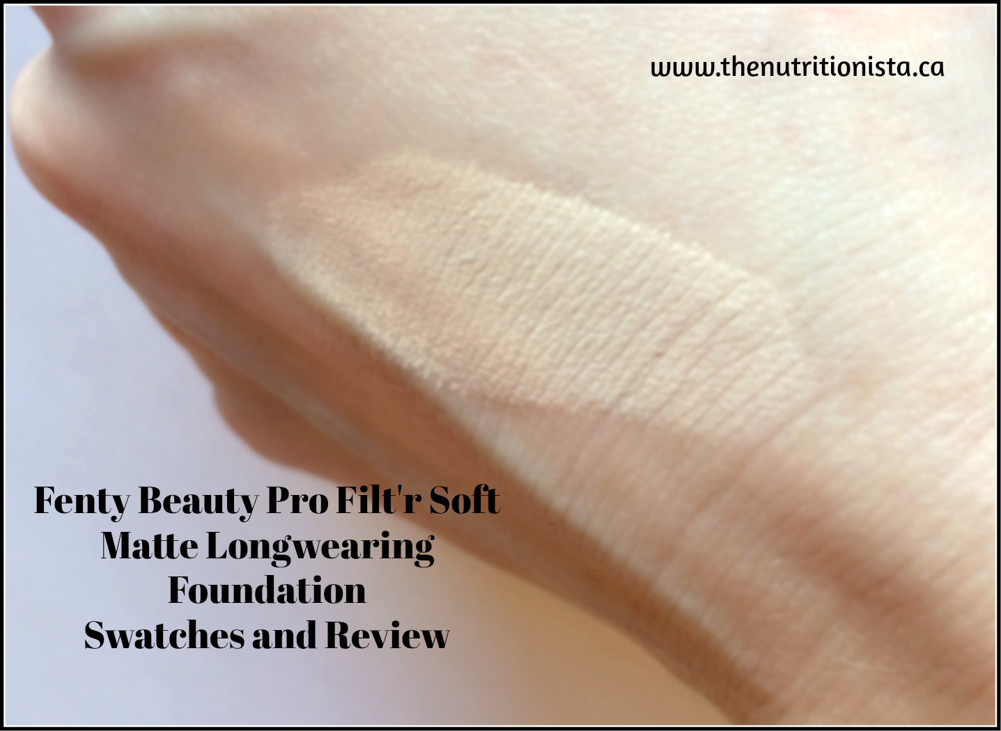 Fenty Pro Filt'r Soft Matte Foundation review and shade 100 swatches | via @bcnutritionista