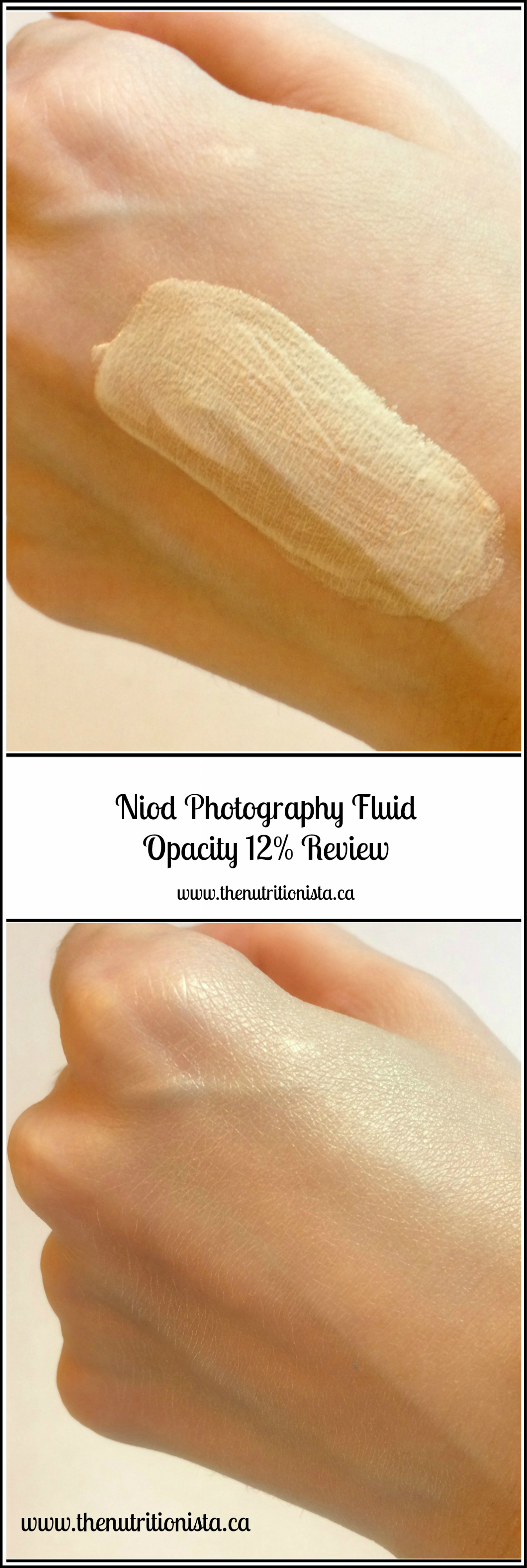 Niod Photography Fluid 12% swatches and review. Via @bcnutritionista