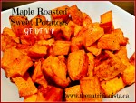 Decadent and healthy maple roasted sweet potatoes. Via @bcnutritionista