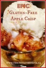 The most epic gluten free apple crisp you will ever put in your mouth. Reduced sugar and vegan adaptable.